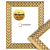 900-072 Fotolijst – Bladgoud - Ruitpatroon