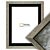 900-113 Design Baklijst - Zwart met bladzilver - Schuin aflopende rand