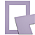 Passe-partout - Lavendel paars met witte kern