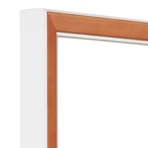 650-035 Fotolijst Louvre – Oranje – Zilveren randje - Witte zijkant