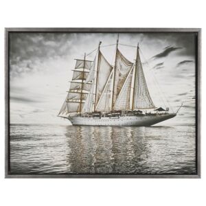 546F-221G Baklijst Neroro Stretto - Canvaslijst - Zwart met goud, 56x71cm