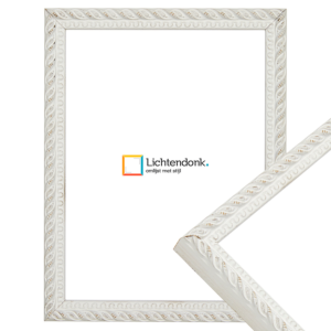 218-713 Fotolijst mat wit barok, 50x70cm