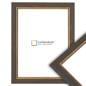 250-022 Fotolijst – Taupe met Goud - Fraai reliëf 