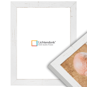 28-163 Witte wrakhout fotolijst, 13x13cm