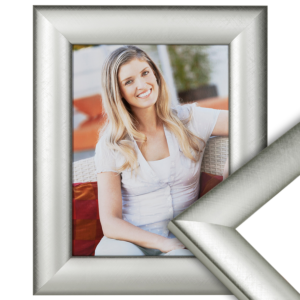 35-104 Zilver gekraste fotolijst
