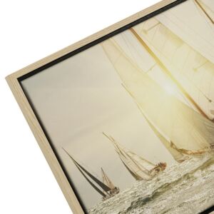 35035-oak Baklijst Oak - Canvaslijst - Zwart met eiken fineer
