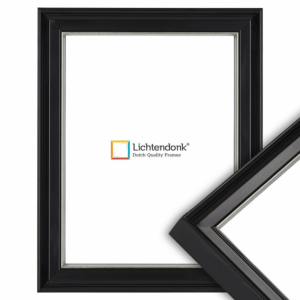 500-012 Fotolijst – Zwart met Zilveren inzet