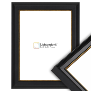 500-013 Fotolijst – Zwart met Gouden inzet