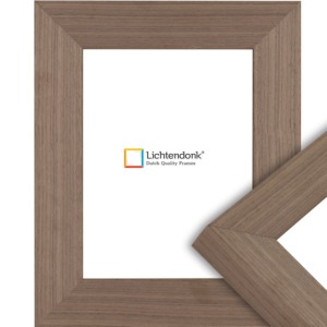 600-076 Notenbruin Fineer - Fotolijst – 4 cm breed , 50x75cm