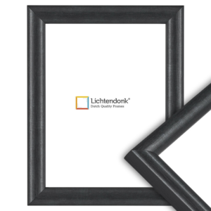 650-006 Fotolijst – Geborsteld Metallic Zwart – Rond profiel