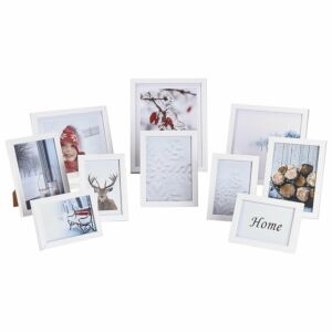 8999175 Fotolijsten set 10-delig strak wit 4x 10x15 3x 13x18 2x 20x20 1x 20x25