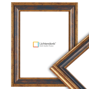 900-031 Klassieke Fotolijst – Blauw Goud