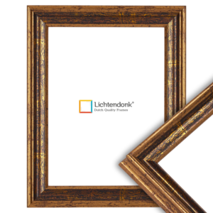 900-032 Klassieke Fotolijst – Geoxideerd Goud - Zwart