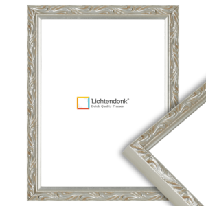 900-120 Ornament Fotolijst – Bladzilver - Smal profiel