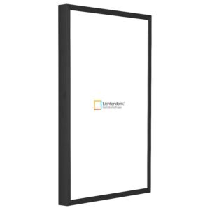 125-023 Aluminium Wissellijst - Mat Zwart - Geborstelde zijkant -  Sion