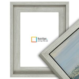 500-020 Baklijst 3D Wood - Light Gray - 4,3 cm diep, 24x30cm