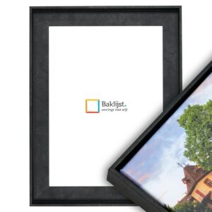1242-419 Baklijst - Canvaslijst- Industrieel - Antraciet Staal