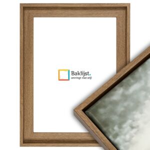 500-050 Baklijst Wood - Hazelnut - 3,2cm diep