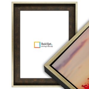 500-003 Baklijst Spazzo Bronzo - Canvaslijst - Geborsteld Brons met Goud