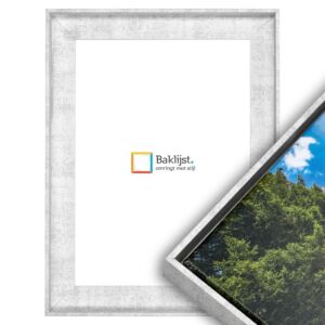 1242-421 Baklijst - Canvaslijst - Wit Marmer Effect