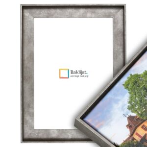 1242-420 Baklijst - Canvaslijst - Industrieel - Grijs IJzer