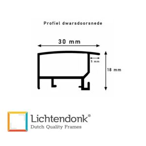 Largo-304-glans-zilver Largo wissellijst - geborsteld glans zilver