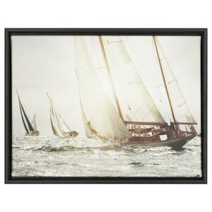 600-017 Baklijst Florence - Halfrond Profiel - Zwart met houtnerf, 24x30cm