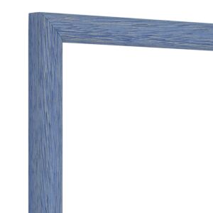 Fotolijst - Blauw - Halfrond met zichtbare houtnerf, 20x20cm