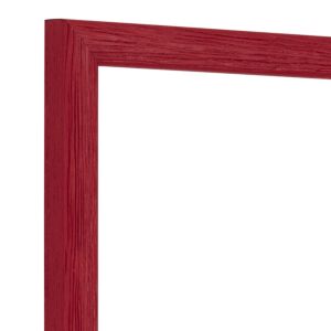 Fotolijst - Rood - Halfrond met zichtbare houtnerf, 9x13cm