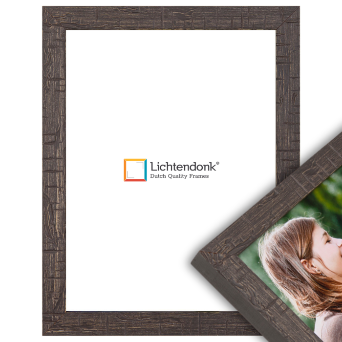 28-161 Bruine wrakhout fotolijst