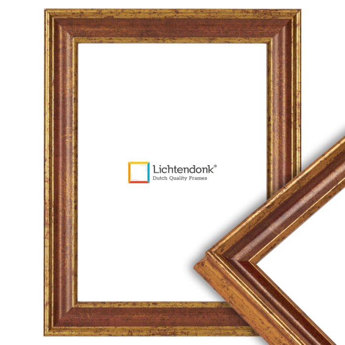 900-036 Klassieke Fotolijst – Oranje/rood Goud