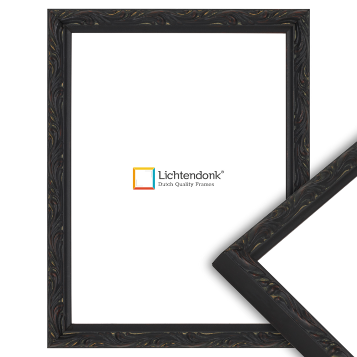 900-123 Ornament Fotolijst – Zwart  - Smal Profiel