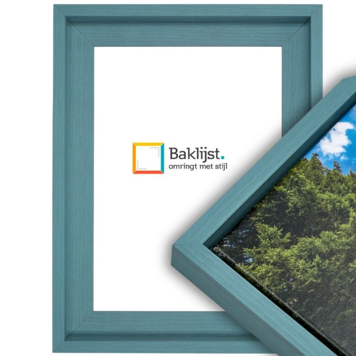 1249-209 Baklijst Legno - Azuurblauw - Geribbeld profiel