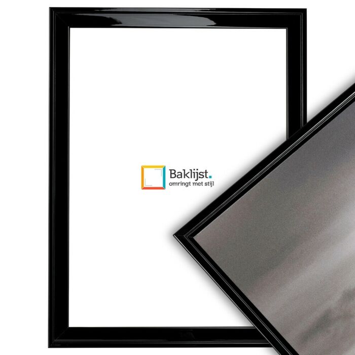 25040-022 Dibond Glossy Black - 4 cm hoog - Paneellijst 