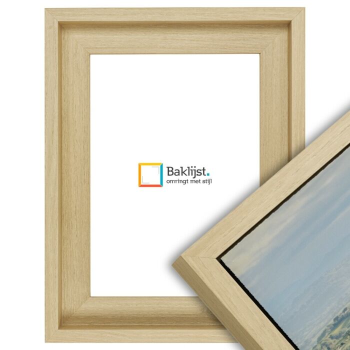 500-021 Baklijst 3D Wood - Light Oak - 4,3 cm diep