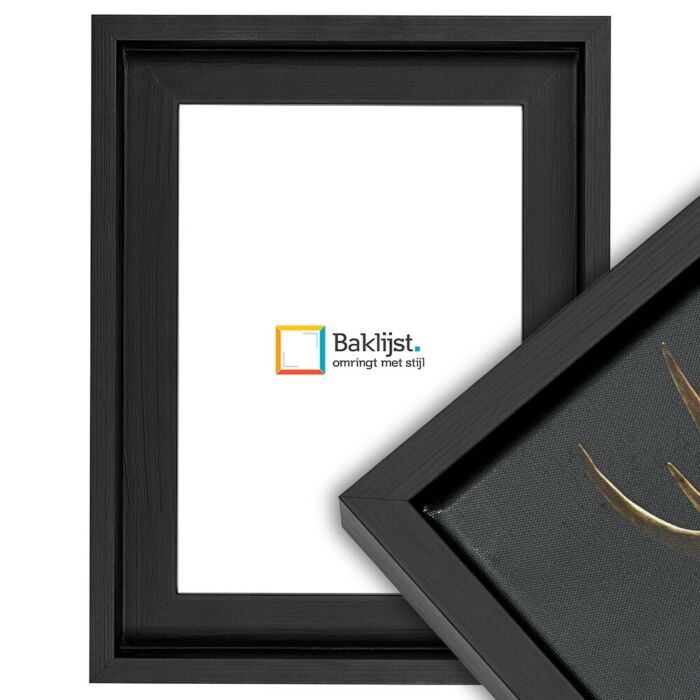 500-024 Baklijst 3D Wood - Black Oak - 4,3 cm diep