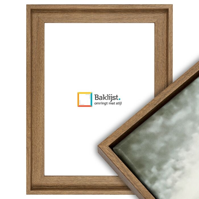 500-050 Baklijst Wood - Hazelnut - 3,2cm diep