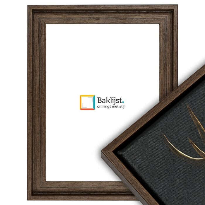 500-055 Baklijst Wood - Walnut - 3,2cm diep