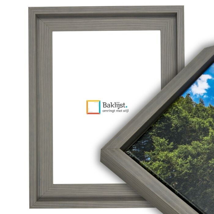 1249-205 Baklijst  Legno - Grijs - Geribbeld profiel