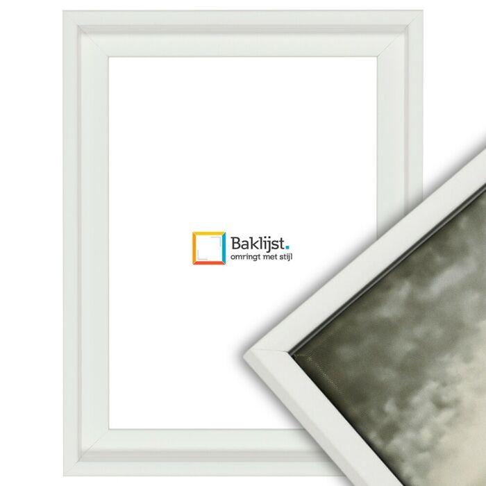 Baklijst Michelangelo Bianco - Zonder houtnerf - Afgerond profiel
