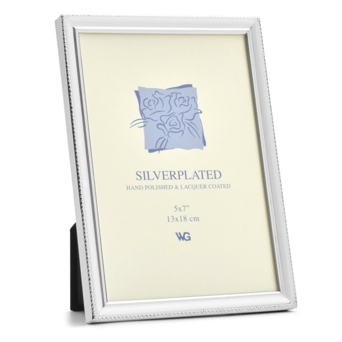 16946 - Silverplated Fotolijst Verona - Enkel Parelrandje - 10x15