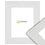 600-070 Moderne Witte Fotolijst met Houtnerf - Strak Design – 4 cm breed