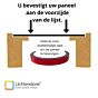 dibond-zilver Dibond zilver 4 cm hoog - Paneellijst