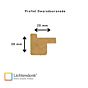 Dibond wit 2 cm hoog - Paneellijst 