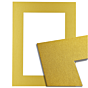 9349 Passe-partout - Metalic goud met witte kern