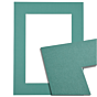 WT4878 Passe-partout - Aqua blauw/groen met witte kern